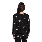 Long Sleeve Amor Heart V-neck - Denny's