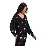 Long Sleeve Amor Heart V-neck - Denny's