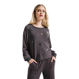 Long Sleeve Foiled Star Crew - Denny's