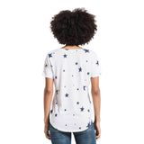 Short Sleeve Triblend Scattered Star Vneck Tee - Denny's