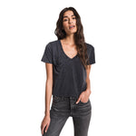 Classic Skimmer Crop Pocket V-neck Tee - Denny's