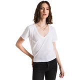 Classic Skimmer Crop Pocket V-neck Tee - Denny's