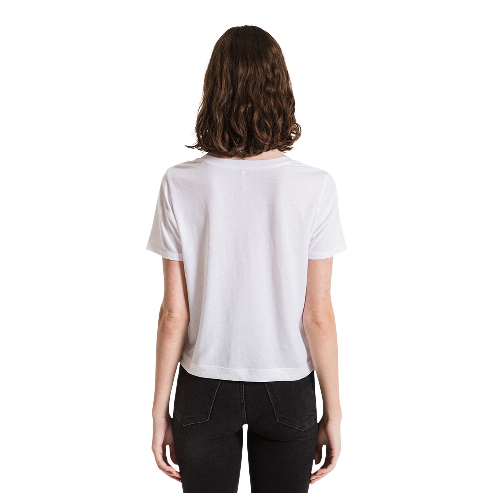 Classic Skimmer Crop Pocket V-neck Tee - Denny's