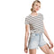 Short Sleeve Desert Stripe Crop Crew - Denny's