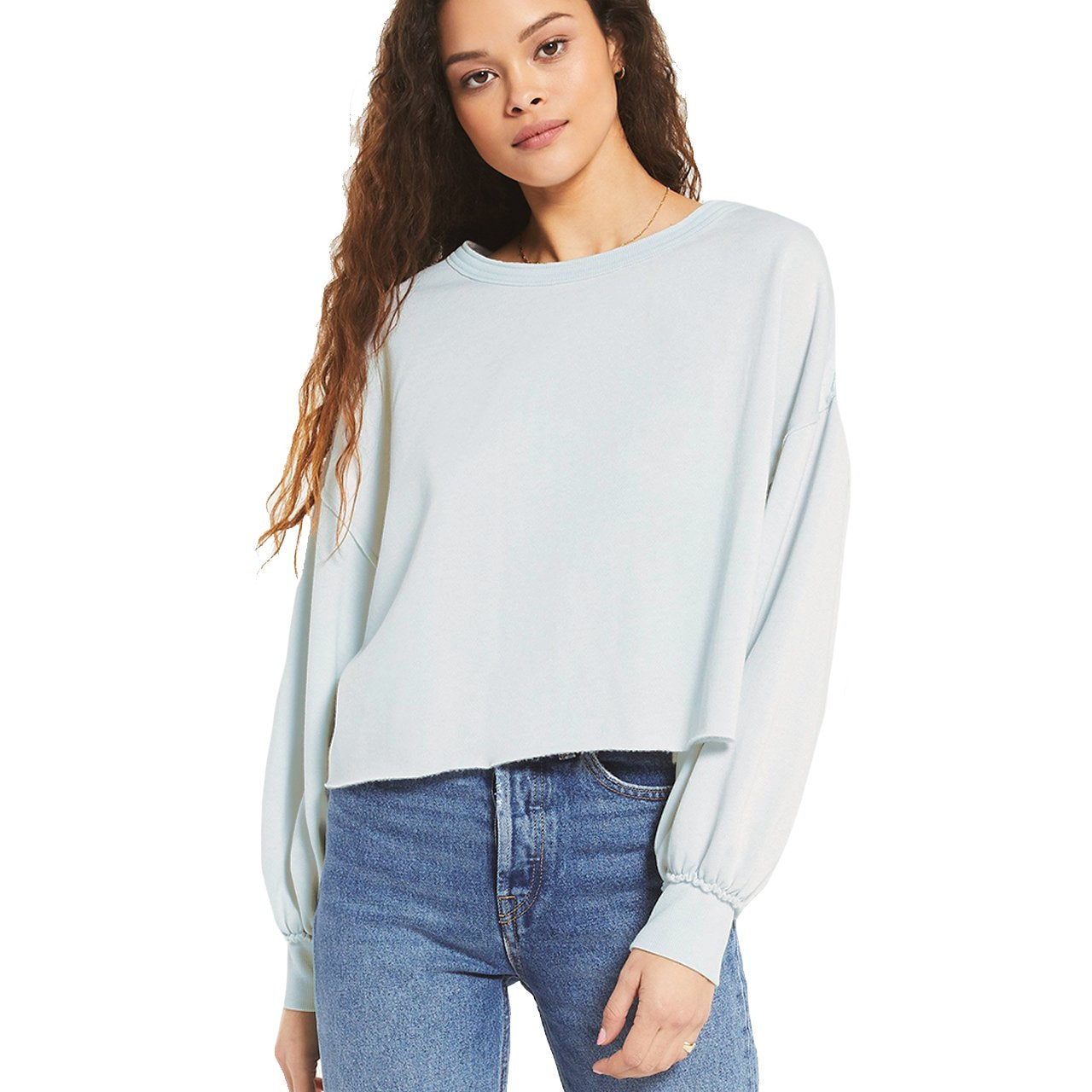 Tempest Raw Edge Crop Sweatshirt - Denny's