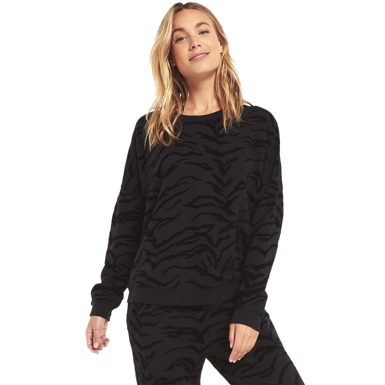 Marin Tiger Flocked Sweatshirt - Denny's