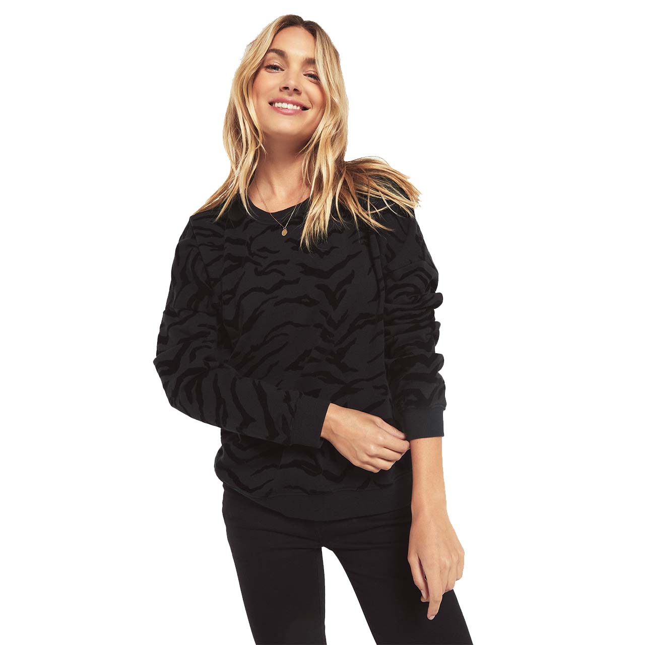 Marin Tiger Flocked Sweatshirt - Denny's