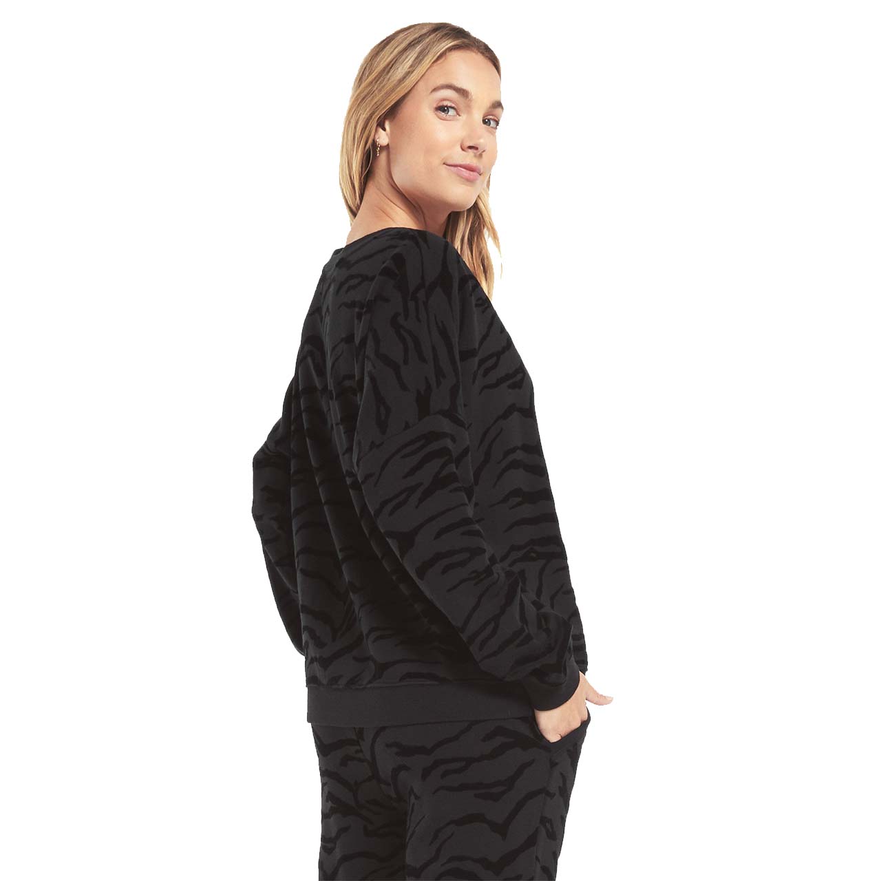 Marin Tiger Flocked Sweatshirt - Denny's