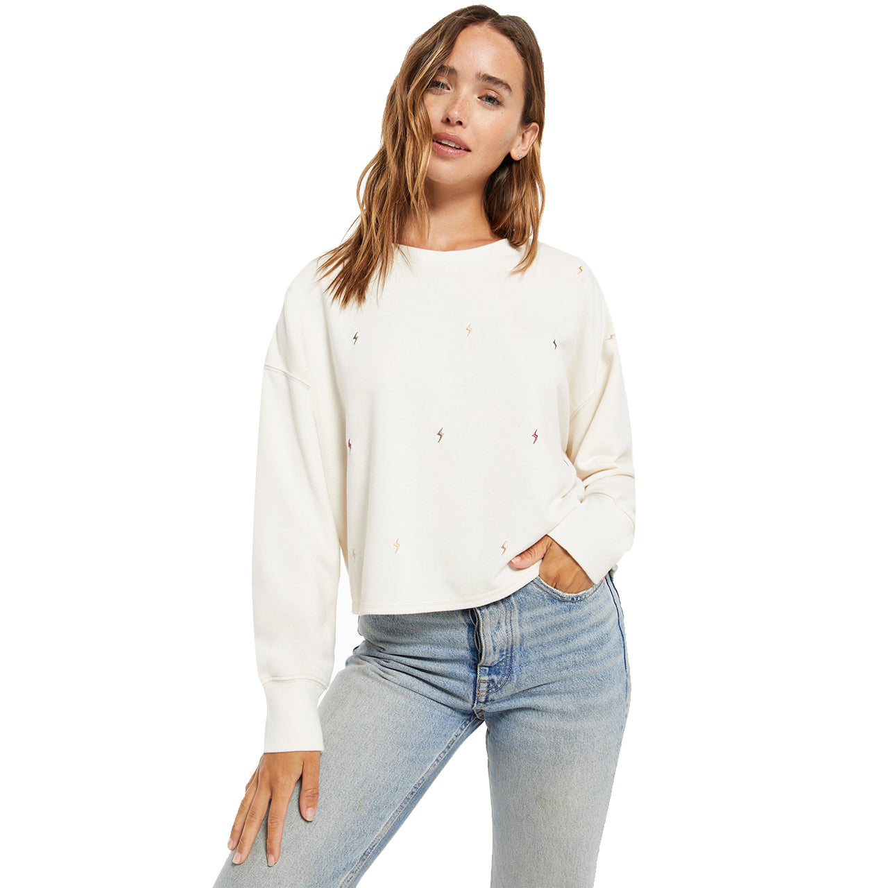Amelia Mini Lightning Bolt Sweatshirt - Denny's