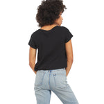 Ava Rib Short SLeeve Vneck Tee - Denny's