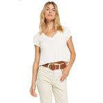 Ava Rib Short SLeeve Vneck Tee - Denny's