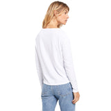 Kira Long Sleeve Slub Vneck Tee - Denny's
