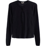 Liya Long Sleeve Slub Henley Tee - Denny's