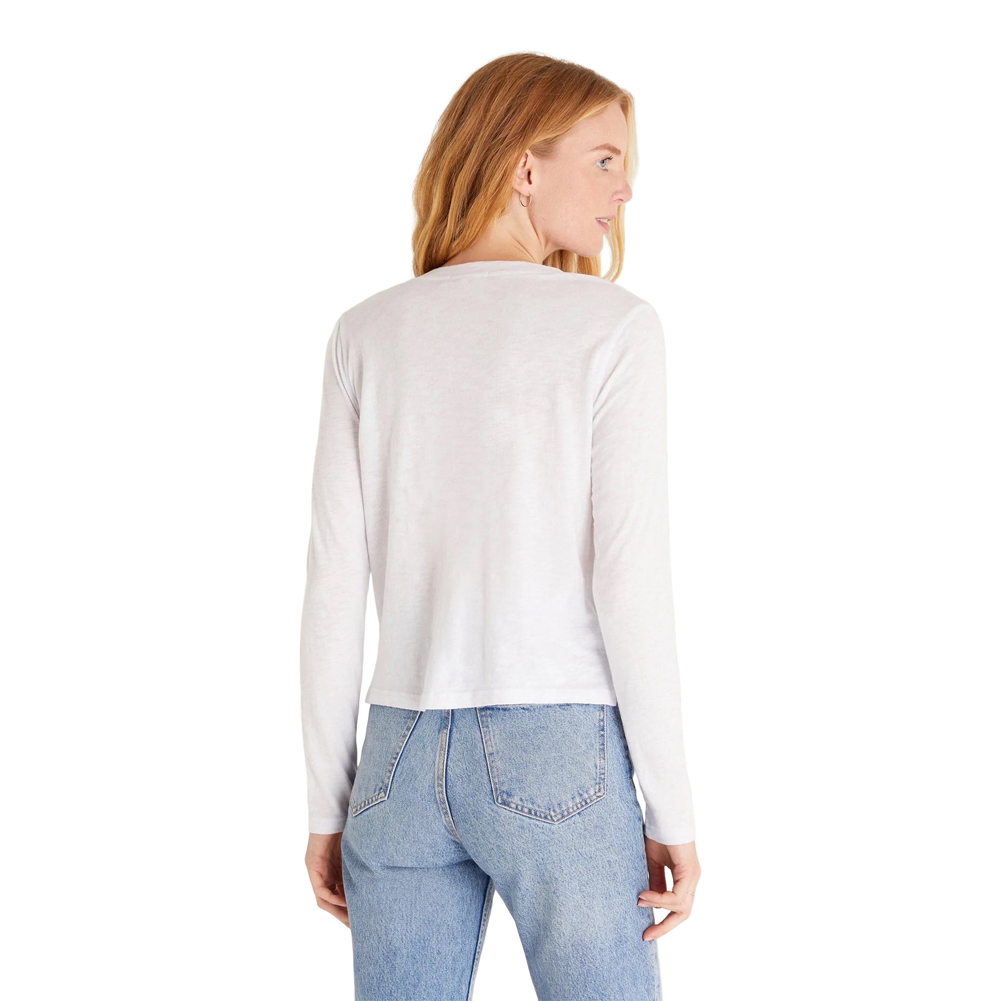 Liya Long Sleeve Slub Henley Tee - Denny's