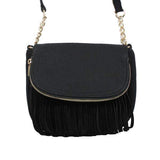 Black Fringe Cross Body - Denny's