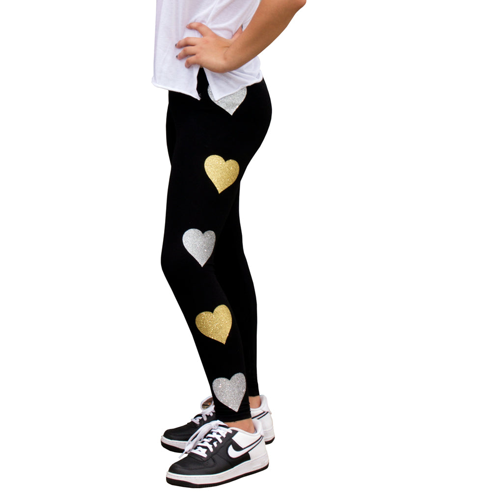 Legging with Glitter Hearts - Denny's