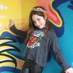 Rolling Stones Cropped Hoodie - Denny's