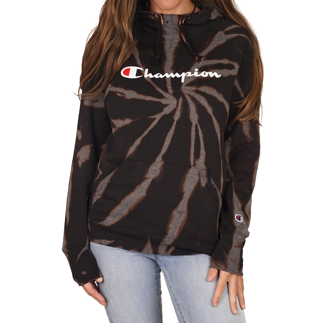 Spiral Bleach Script Hoodie - Denny's