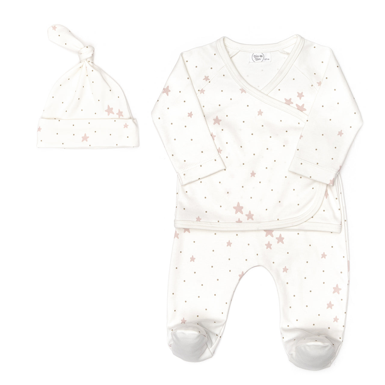 Pink Star 3 Piece Komono & Hat Set - Denny's