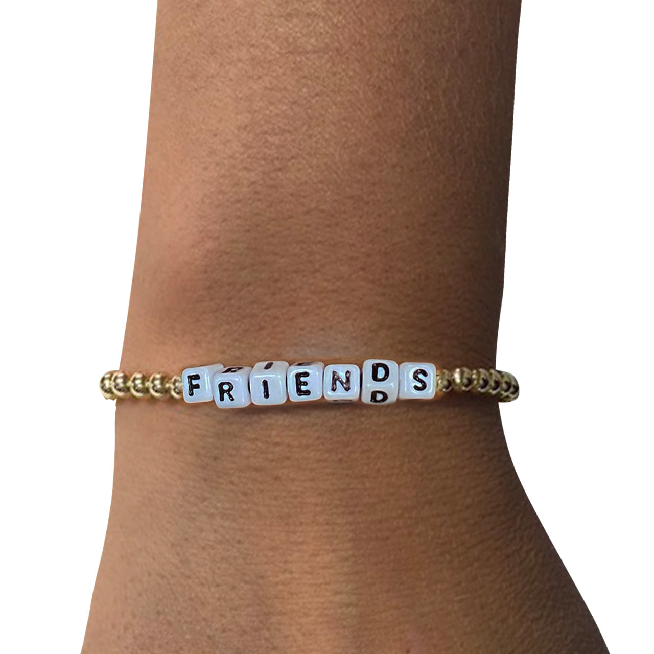 Friends Stretch Gold Beaded Bracelet - Denny's