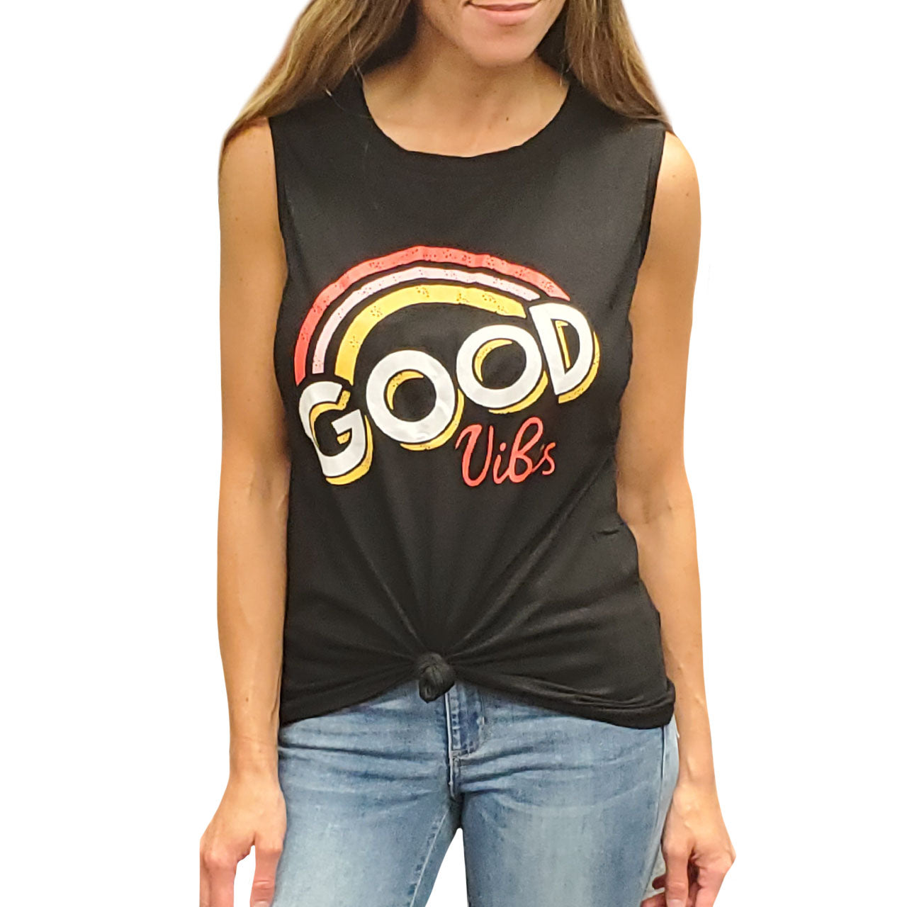 Good Vibes Rainbow Tank - Denny's