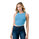 Ribbed Raw Edge Tank Top - Denny's