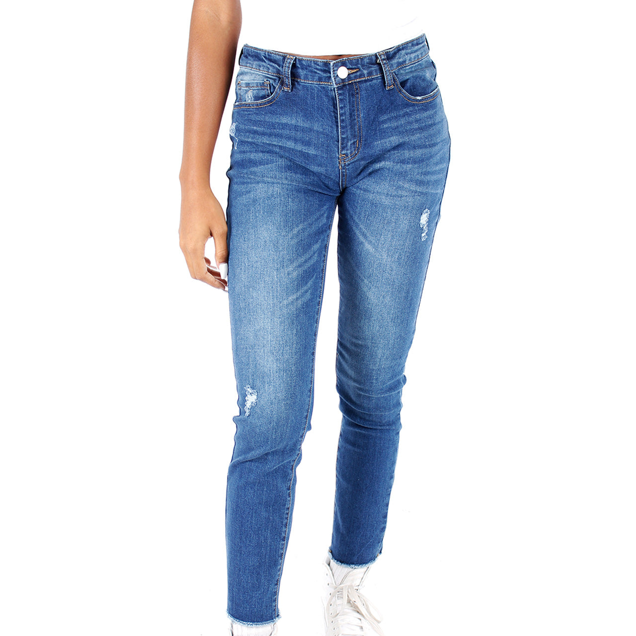 Frayed Hem Distressed Skinny - Denny's