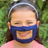 Kids Reversible See Through Smile Mask - Denny's