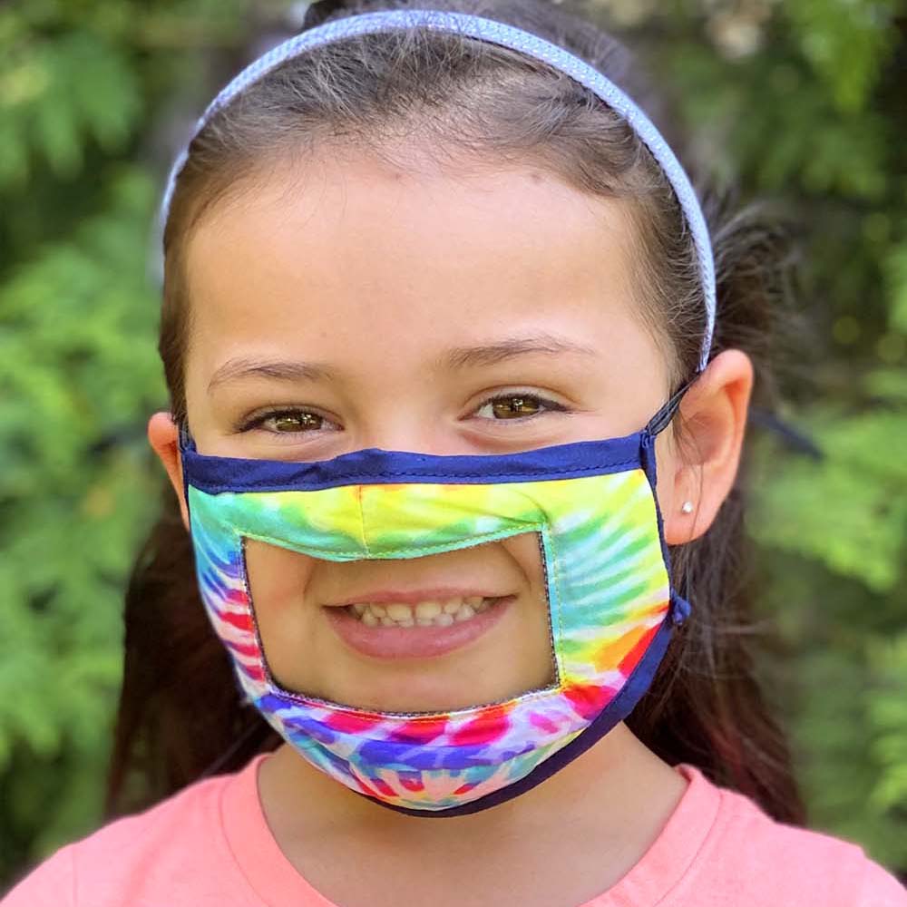 Kids Reversible See Through Smile Mask - Denny's