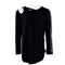 Long Sleeve Top Slash Neck With Neon Stars On Arm - Denny's