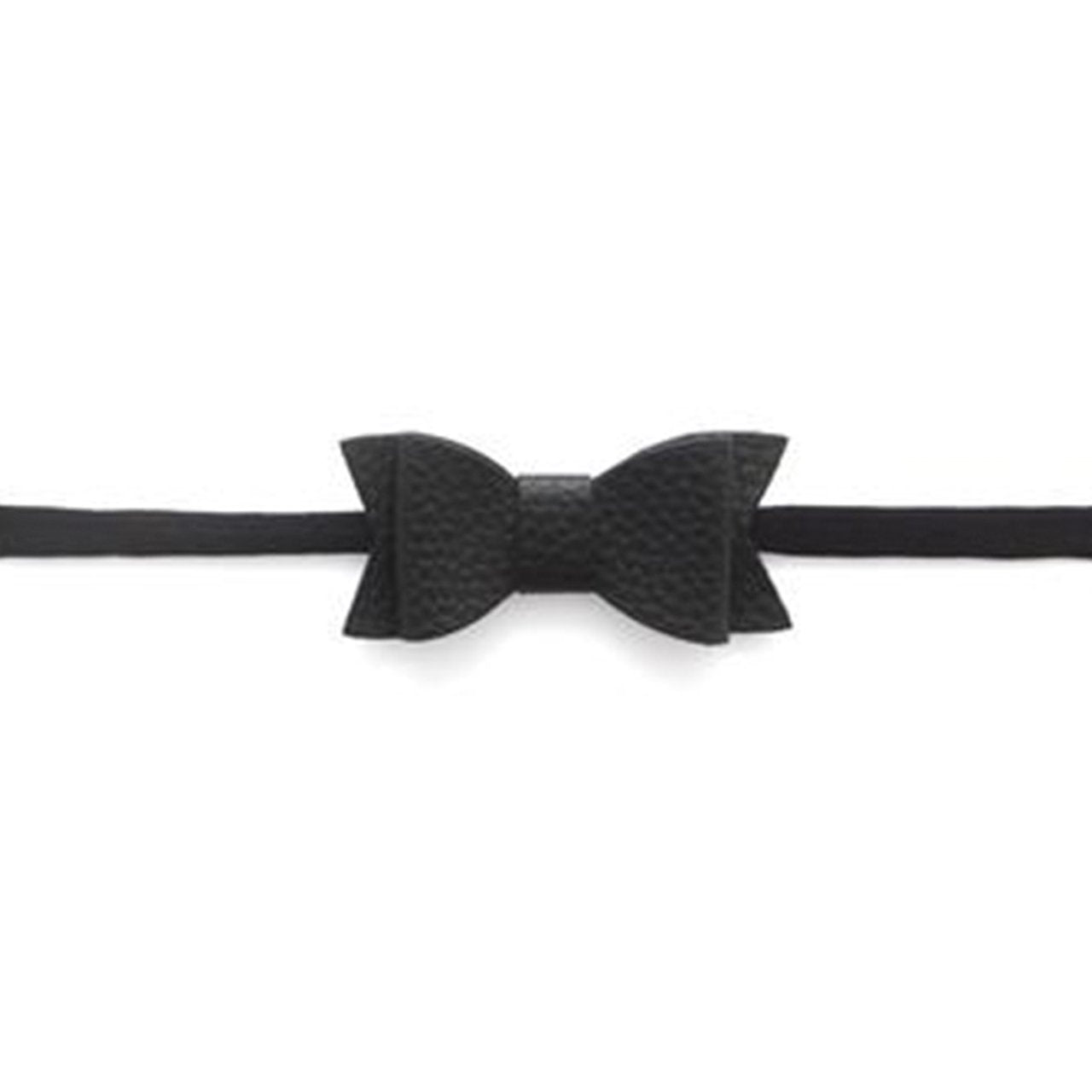 Leather Bow Tie Headband - Denny's