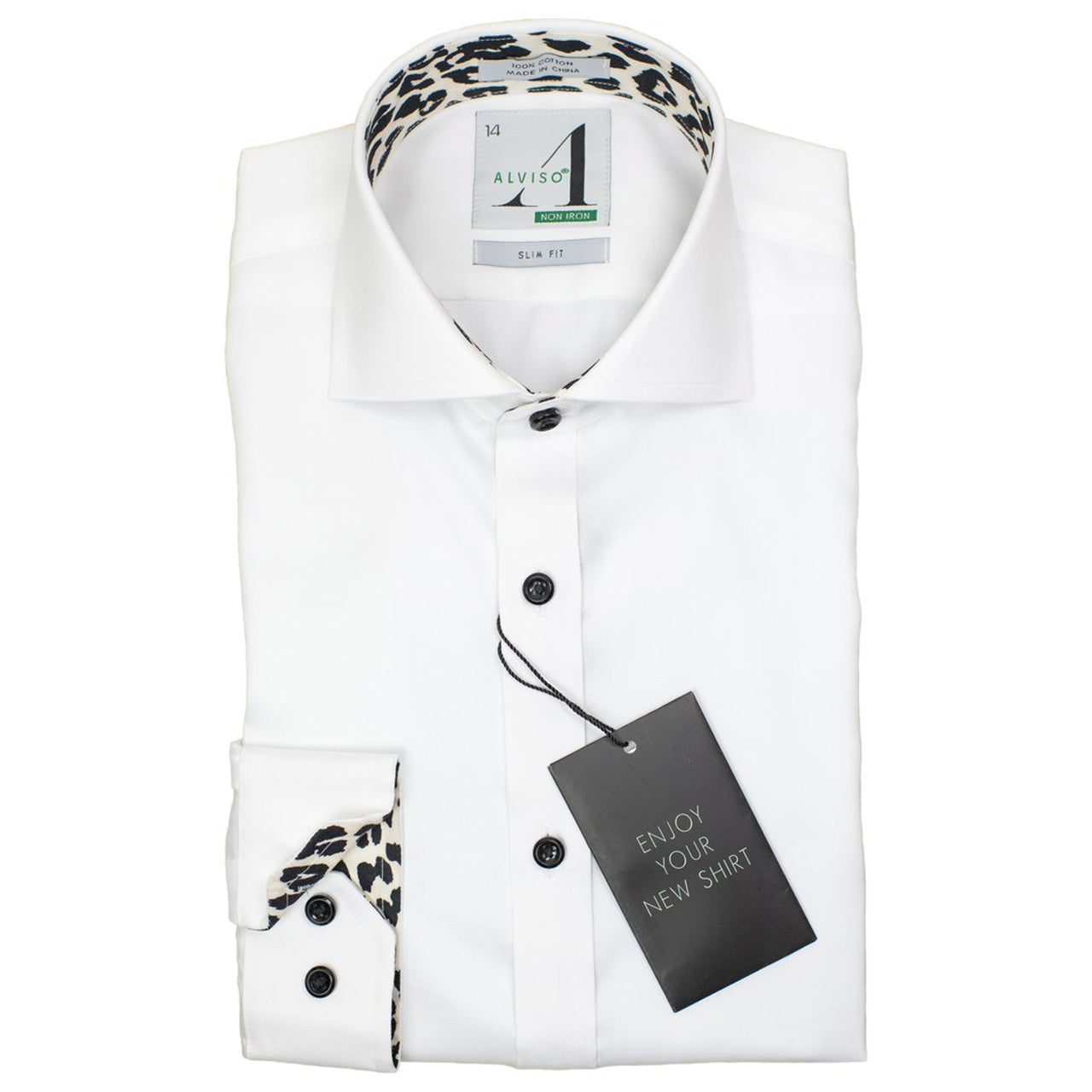 Contrast Shirt w Leopard - Denny's