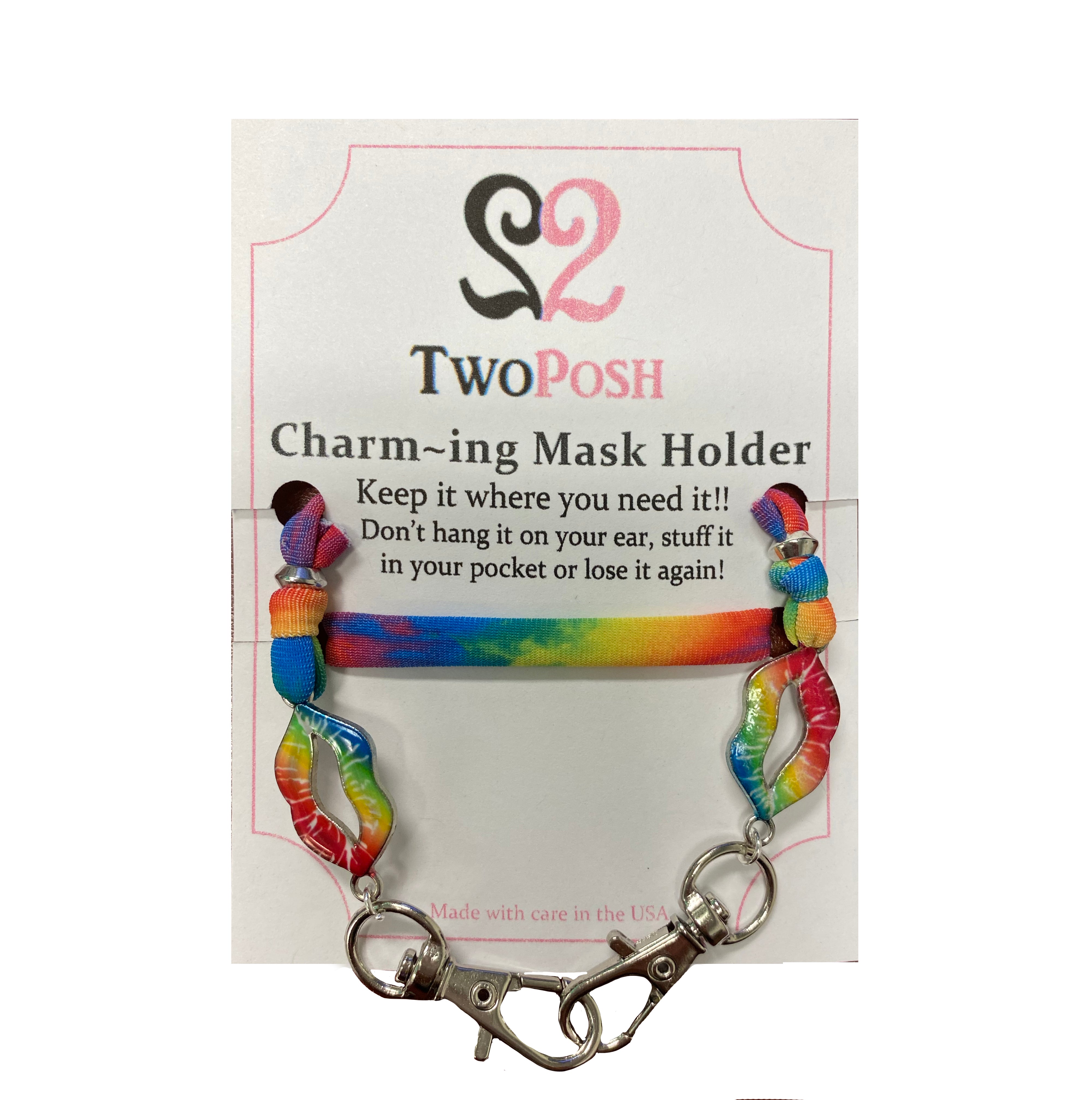 Tie Dye Strap with Rainbow Lip Charms - Denny's