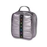 Pewter Puffer with Rainbow Bolt Lunch Bag - Denny's