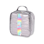 Silver Puffer with Tie Dye stripe Lunch Bag - Denny's
