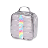 Silver Puffer with Tie Dye stripe Lunch Bag - Denny's