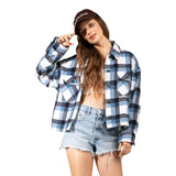 Crop Plaid Buttondown - Denny's