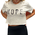 Short Sleeve Crop Nope Tee - Denny's