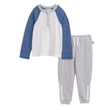 2pc Set Raglan Henley - Denny's