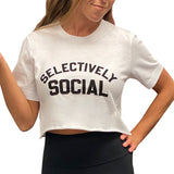 Short Sleeve Crop Selectively Social Tee - Denny's
