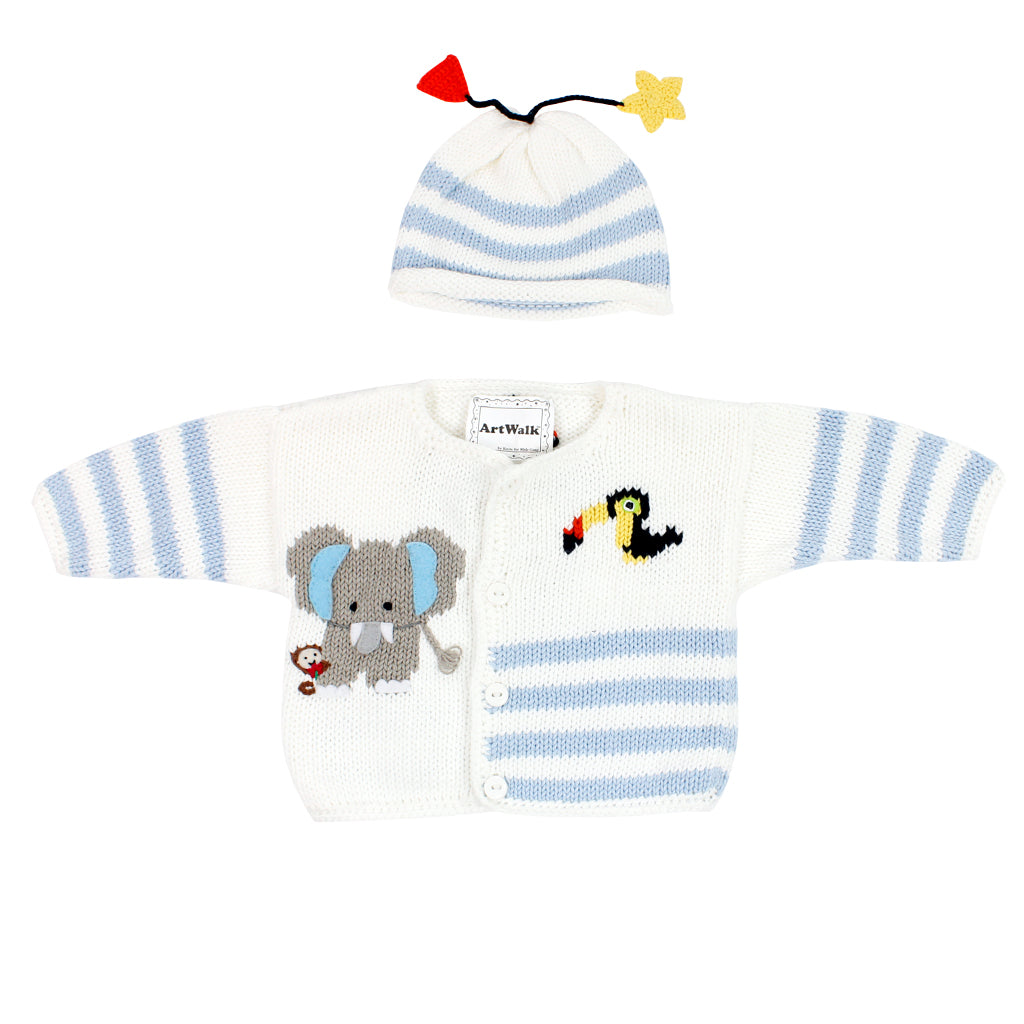 Two Piece Sweater Set Elephant and Friends - Denny's