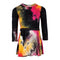 Long Sleeve Tie Dye Dress with Studded Belt - Denny's