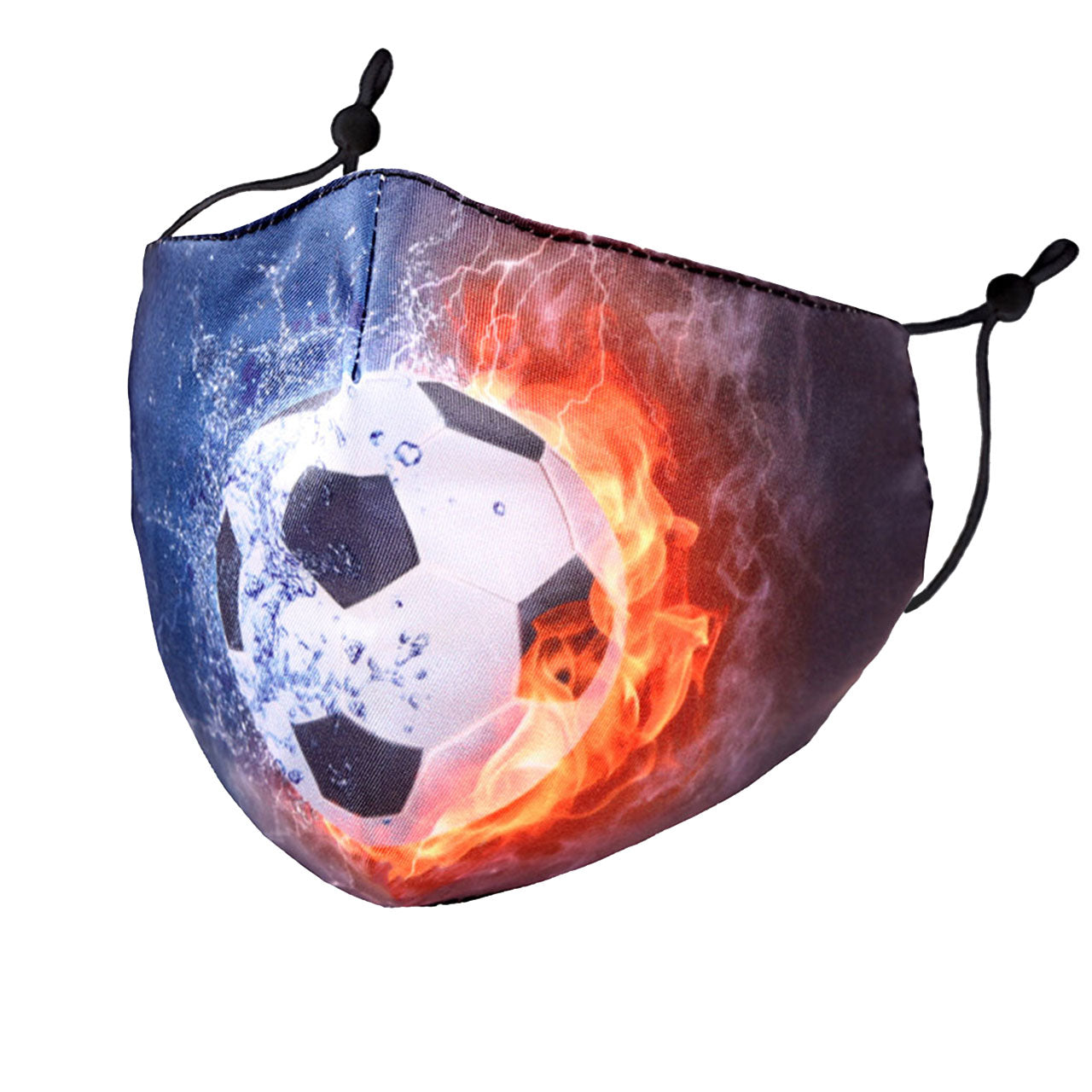 Fiery Soccer Kids Face Mask - Denny's