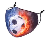Fiery Soccer Kids Face Mask - Denny's