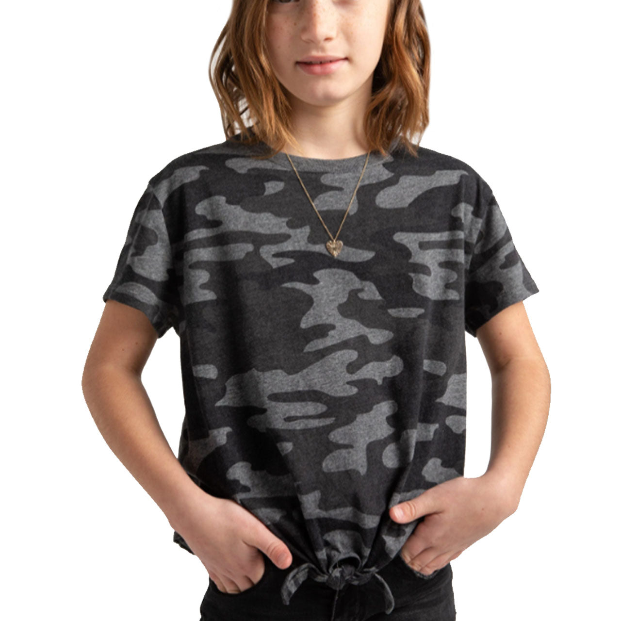 Short Sleeve Tee Tie Waist - Denny's